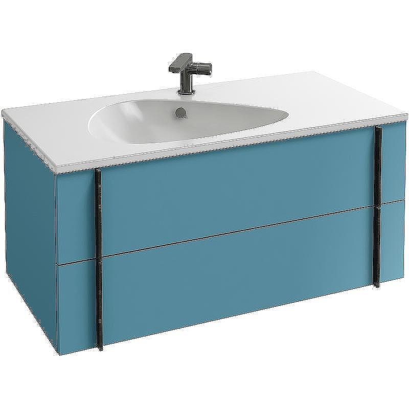 Тумба под раковину Jacob Delafon Nouvelle Vague 100 EB3032-M43 подвесная цвет Аквамарин матовый