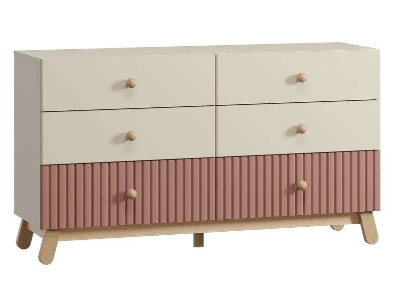 Комод детский Финни 155x86 Розовый