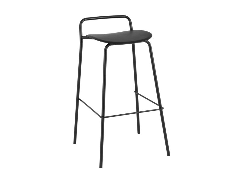 Стул барный Литман Экокожа Черный