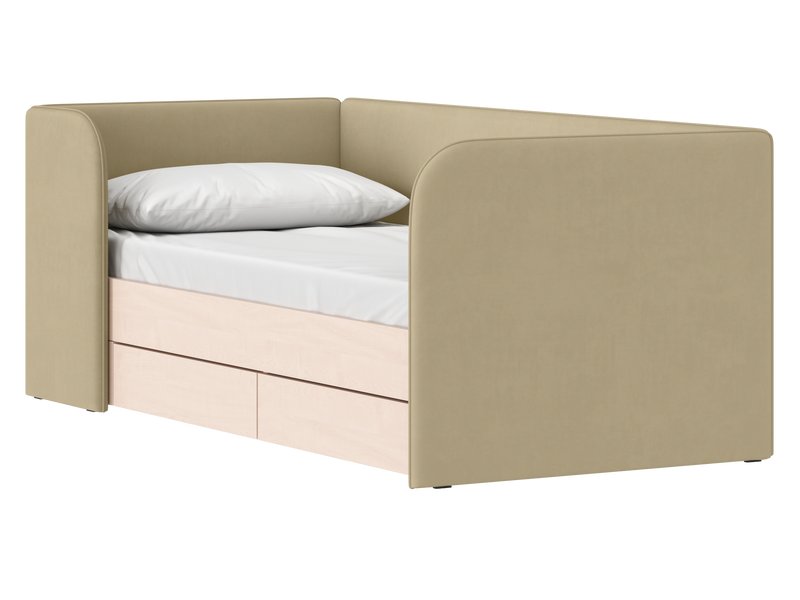 Детская кровать Модди 90 Велюр Бежевый