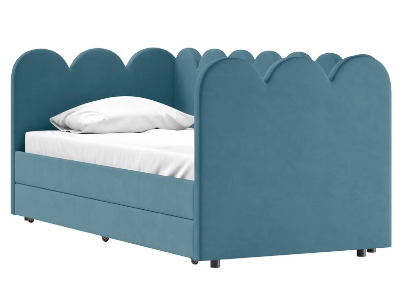 Детская кровать Табби 90 Велюр Мятный