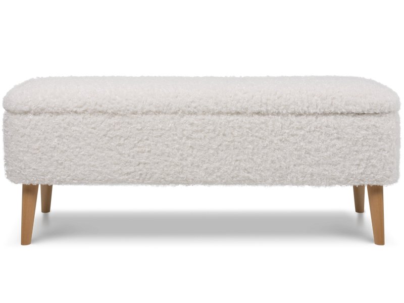 Банкетка Вайли Мех Молочный