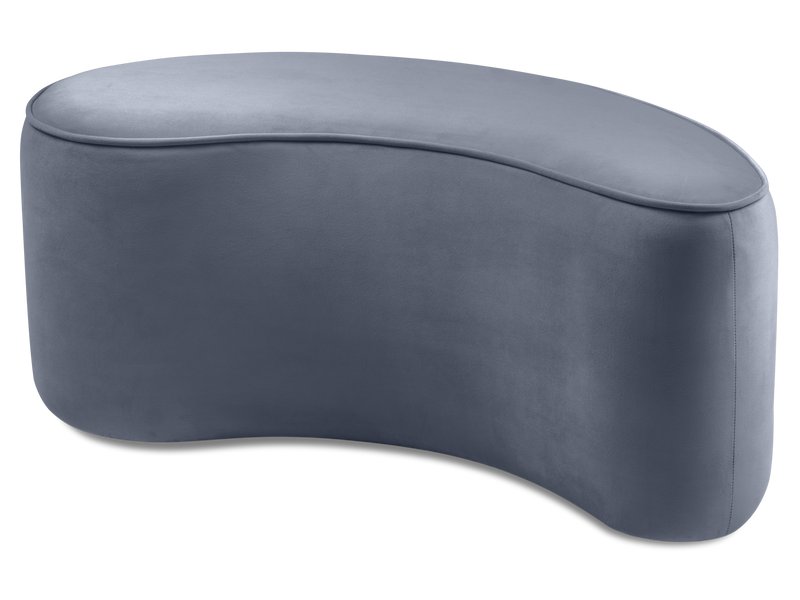 Пуф Корк Велюр Серо-голубой