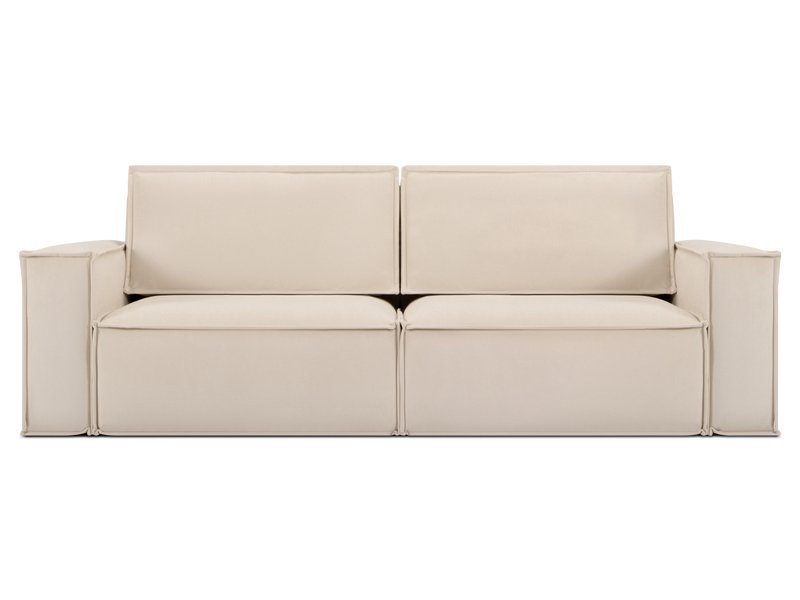 Диван прямой Эби Велюр Молочный