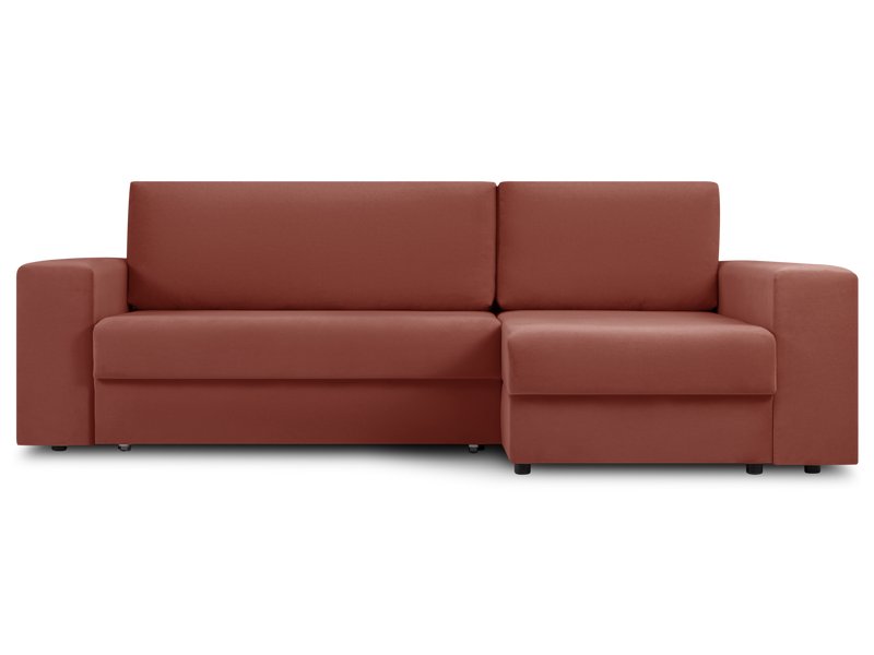 Диван угловой Мейлон Велюр Терракотовый