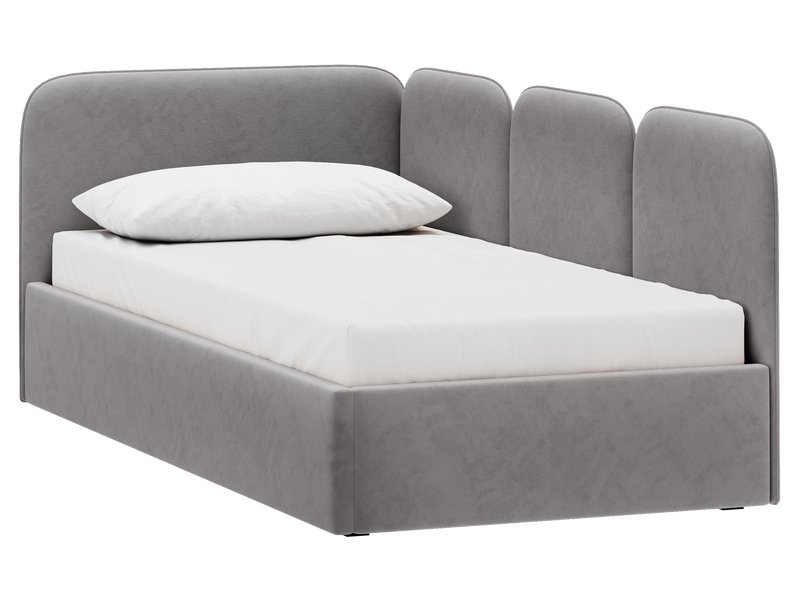 Детская кровать Имми 90 Велюр Серый