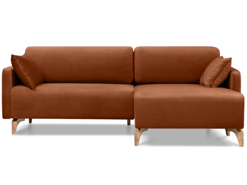 Диван угловой Льери Велюр Терракотовый