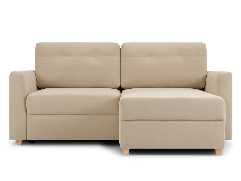 Диван угловой Бруквиль Велюр Бежевый