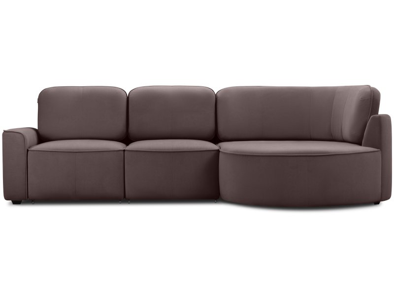 Диван угловой Шера Велюр Коричневый