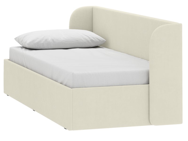 Кровать Милтон 90 Велюр Молочный