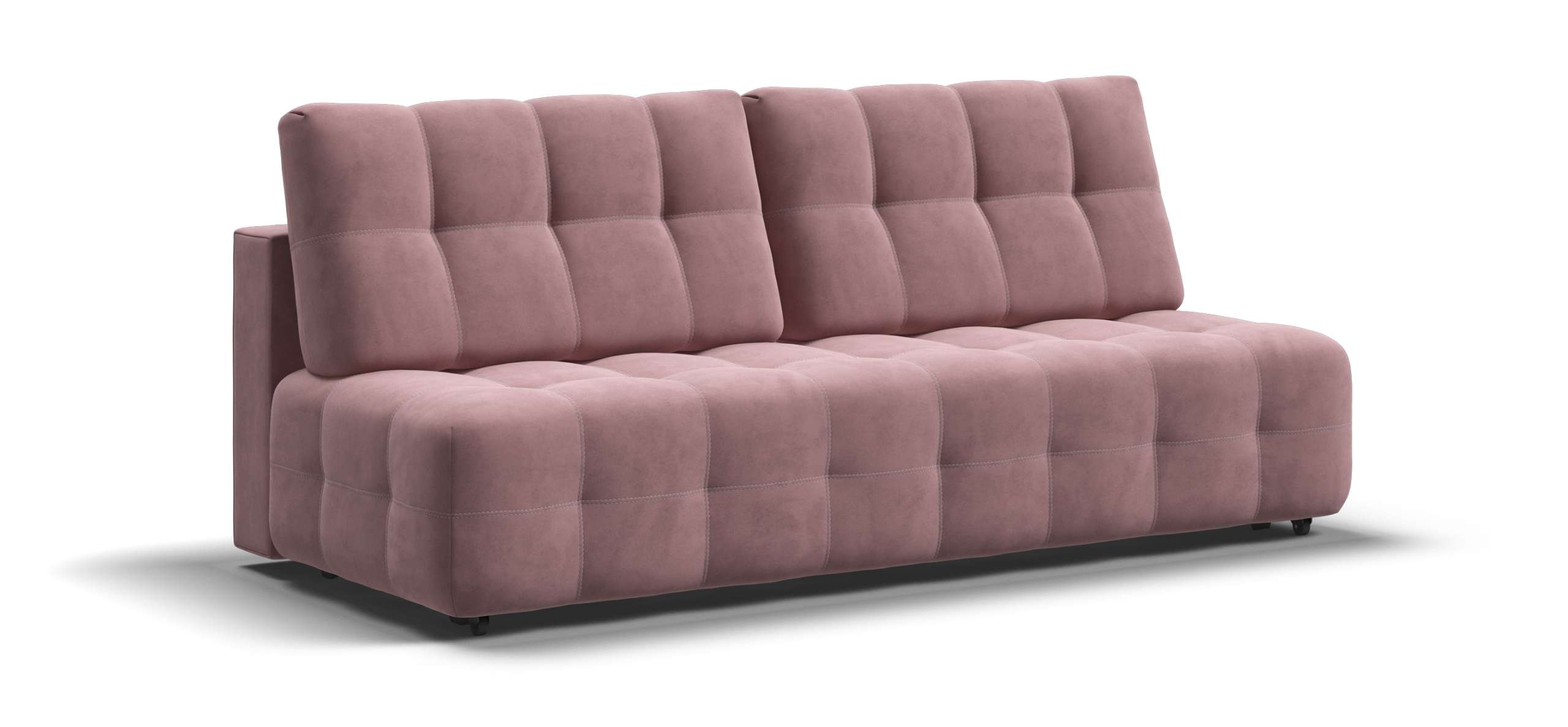 Диван Босс Мини Велюр Монолит розовый