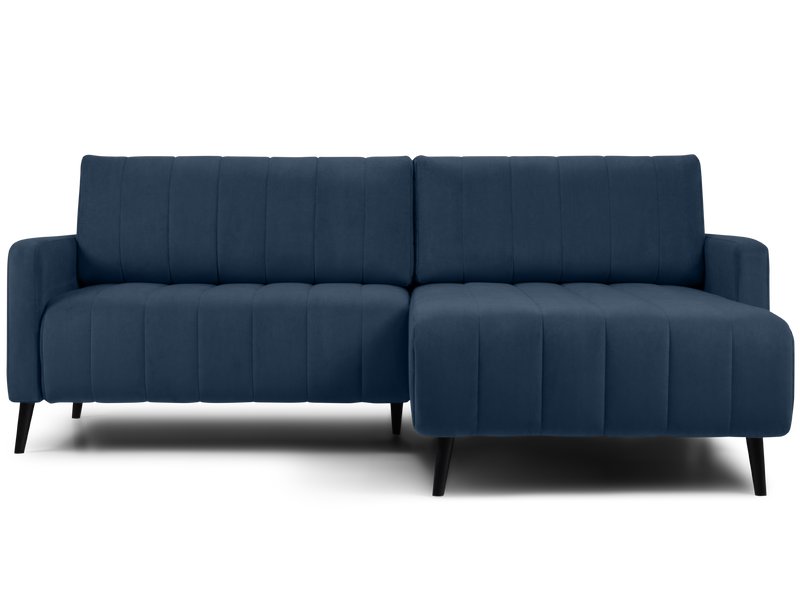 Диван угловой Маркфул Велюр Синий