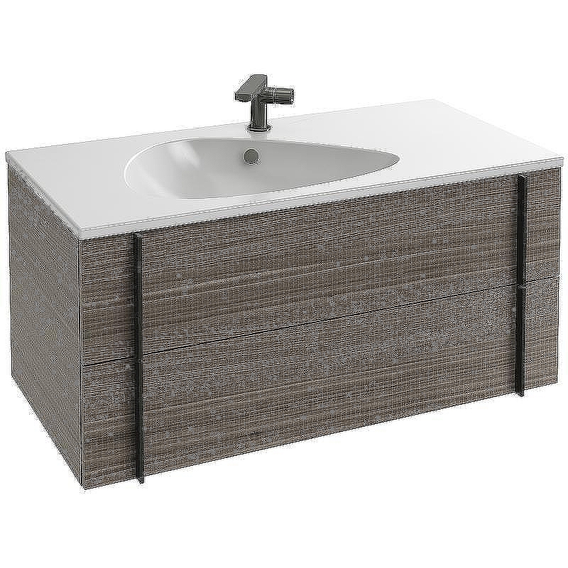 Тумба под раковину Jacob Delafon Nouvelle Vague 100 EB3032-E73 подвесная цвет Фактурный дуб