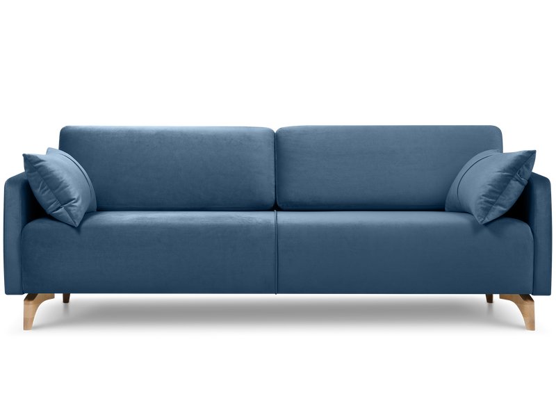Диван прямой Льери Велюр Синий