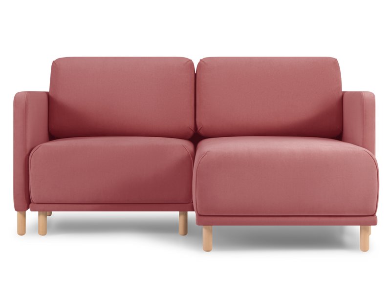 Диван угловой Нордика мини Велюр Розовый