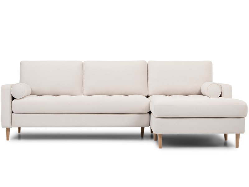 Диван угловой Плэнтис Велюр белый