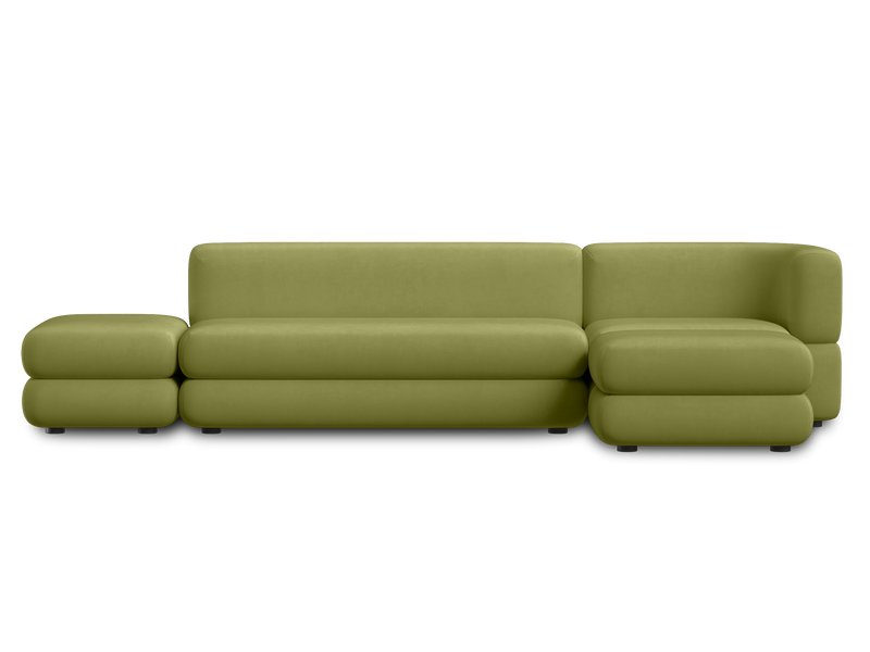 Диван модульный Брера 6 Велюр Оливковый