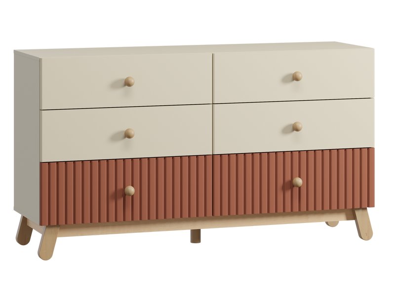 Комод детский Финни 155x86 Терракотовый