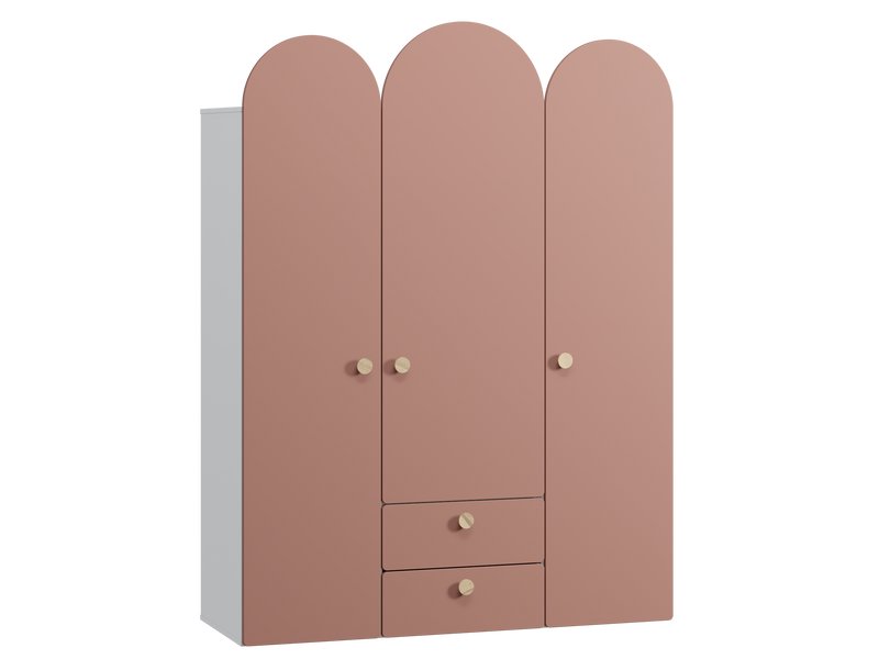 Шкаф детский Арчи 3-145x196 Розовый