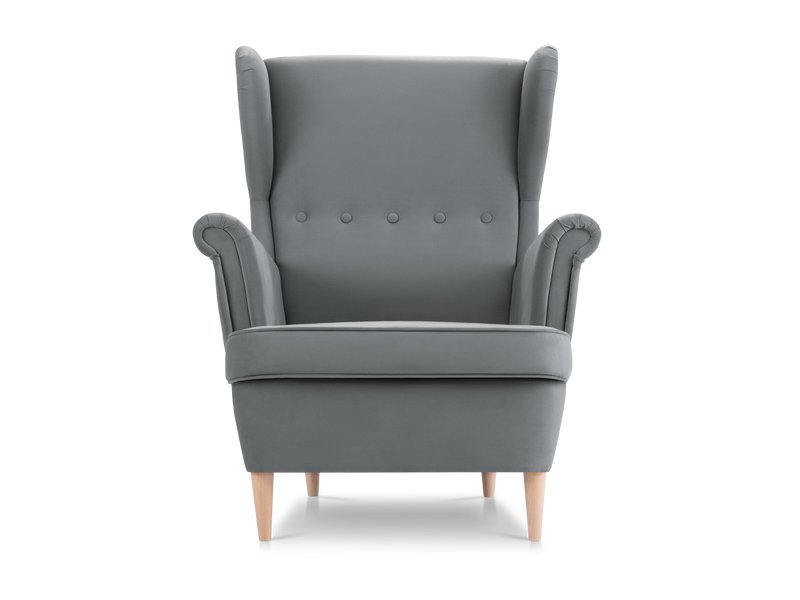 Кресло Дженкс Велюр Серый