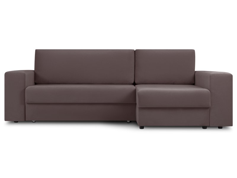 Диван угловой Мейлон Велюр Коричневый