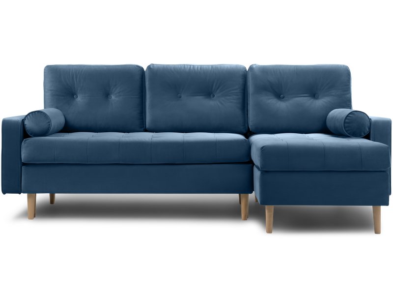 Диван угловой Ситено Велюр Синий