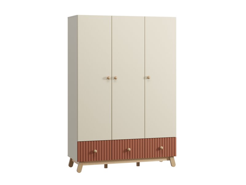 Шкаф детский Финни 3-144x210 Терракотовый