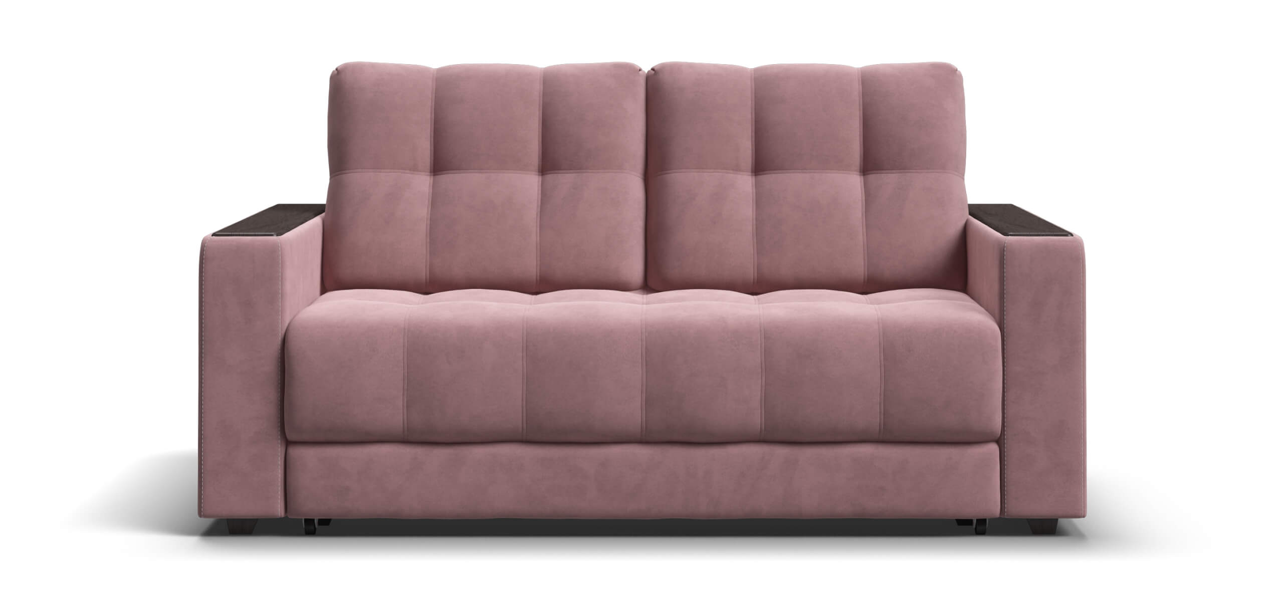 Диван Босс двухместный Велюр Монолит розовый
