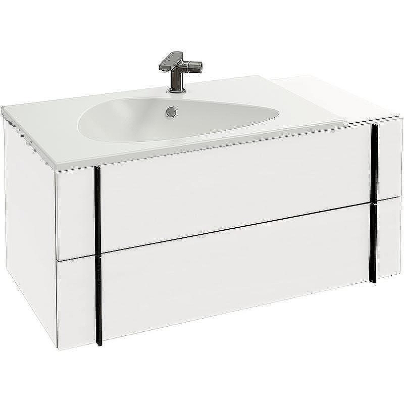 Тумба под раковину Jacob Delafon Nouvelle Vague 100 EB3031-G1C подвесная цвет Белый глянцевый