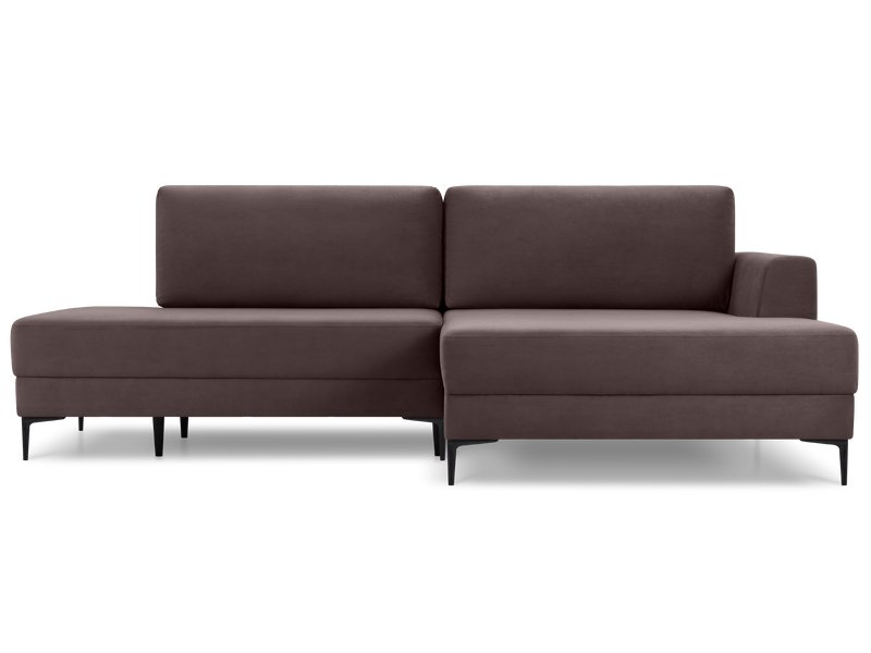 Диван угловой Эдвин Велюр Коричневый