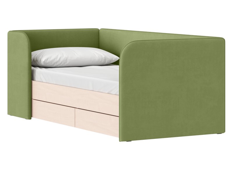 Детская кровать Модди 90 Велюр Фисташковый