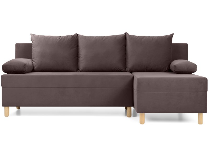 Диван угловой Амрано Велюр Коричневый