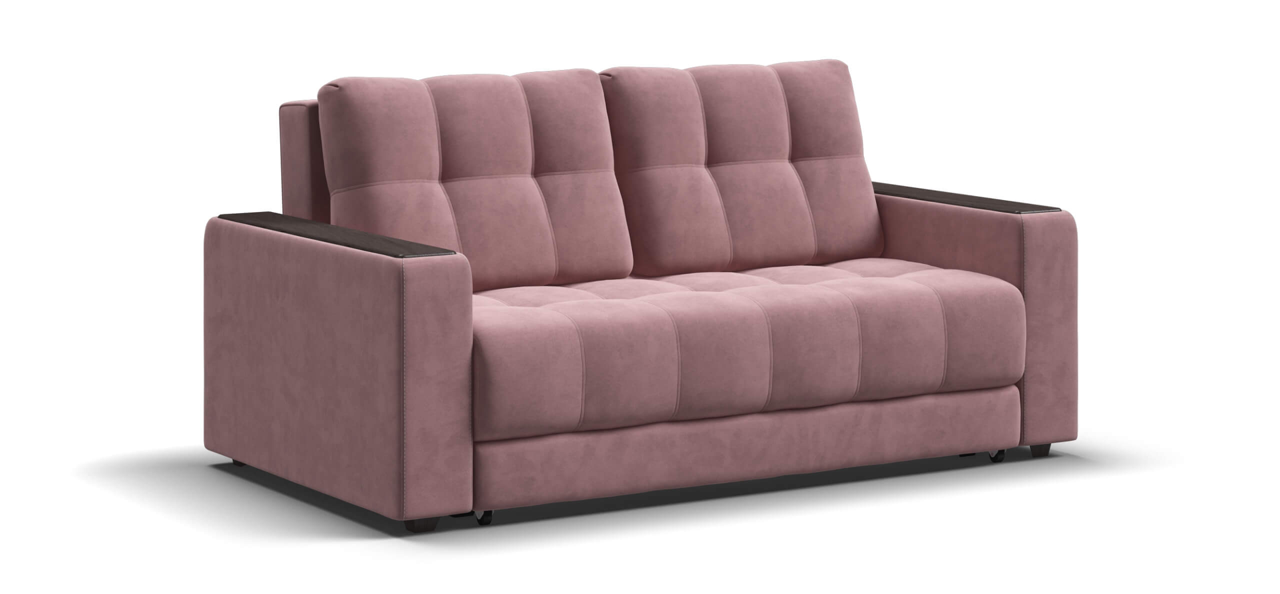 Диван Босс двухместный Велюр Монолит розовый